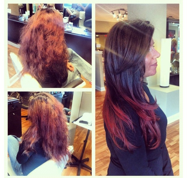 Red ombre