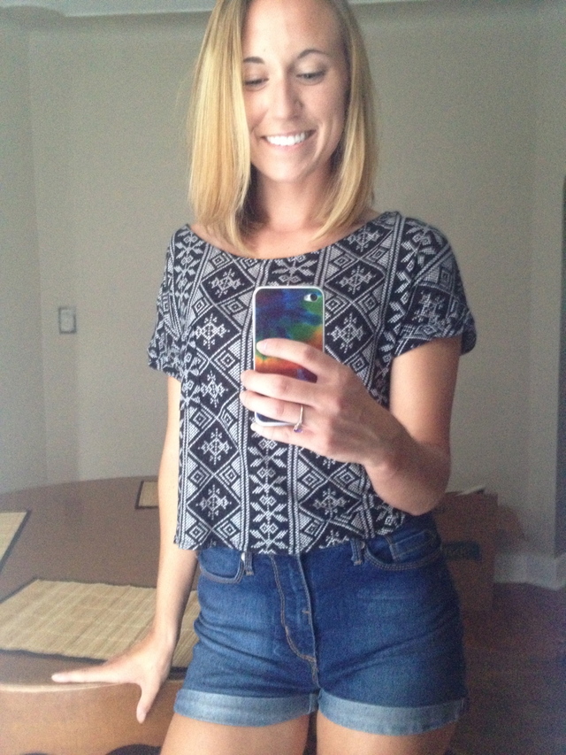 After cut, treatment and ombre