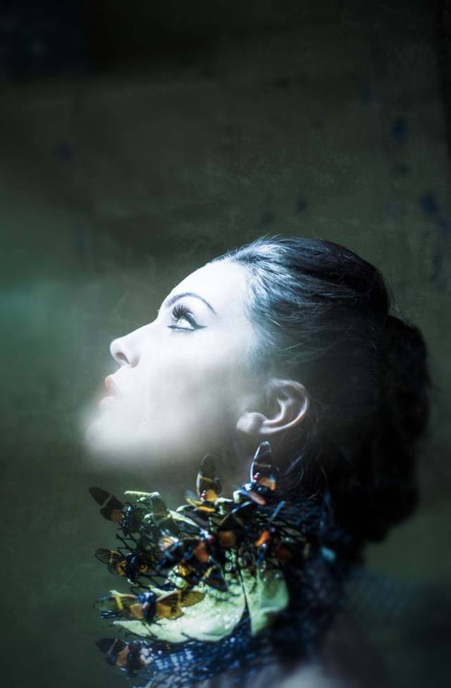 MODEL: LIVIA.  PHOTO BY BOB PACKERT.  HAIR BY KASHMIR.  MAKEUP BY JEREMY STONE AND NOEL MCKINNON.  JEWELRY BY HOUSE OF CACH.  CLOTHES BY CANDICE WU
