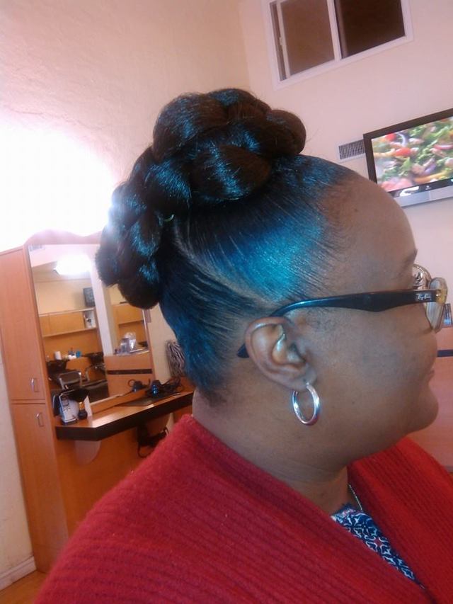 Natural updo