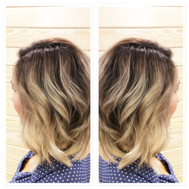 Reverse balyage utilizing Goldwell Colorance with adjusted mixing ratio 1:1 followed by a Colorance core overlay of 10BS 10V and clear.
