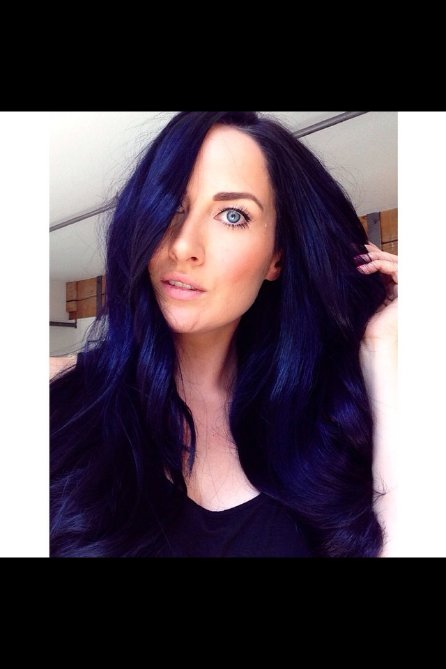 Pravana Purple color correction from black box dye