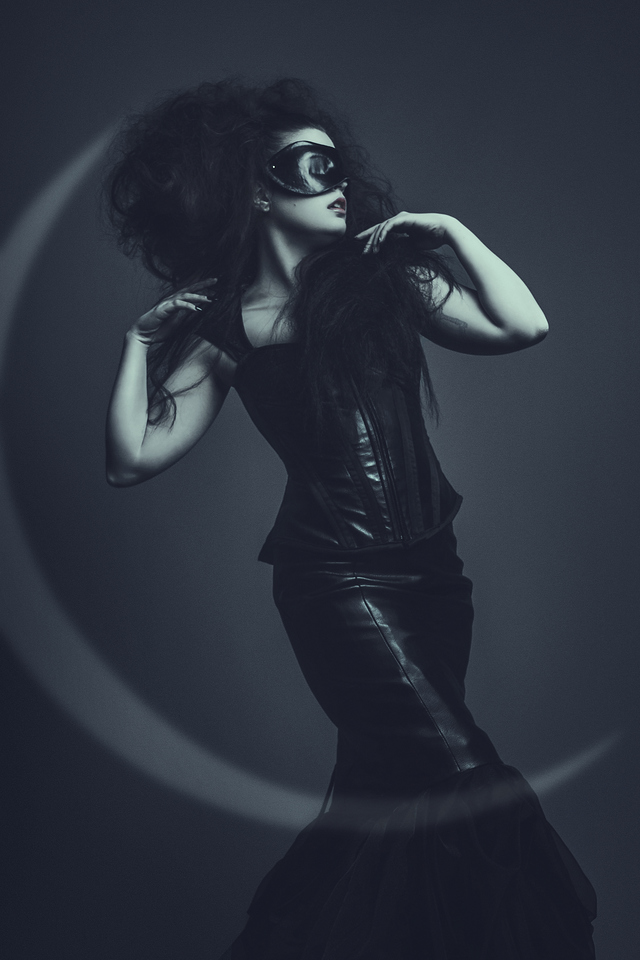 Nyx, a primordial goddess and queen of the night. 