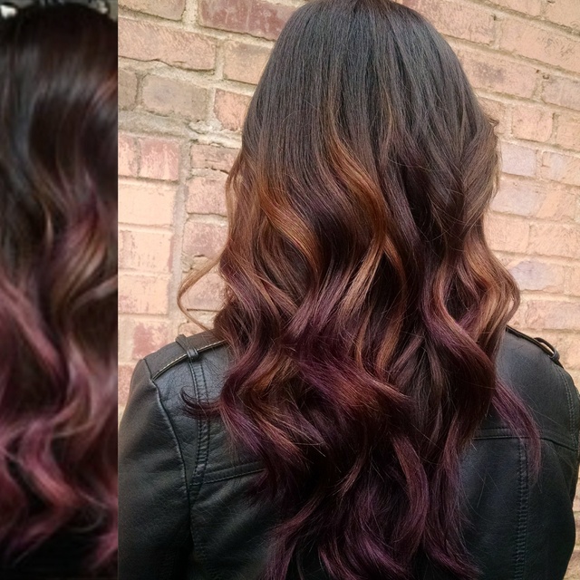 Balayaged plum