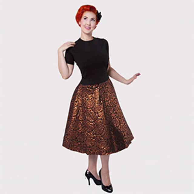 Bettie Page Pull Over Short Sleeve Black Shirt