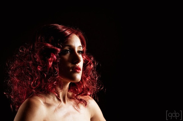 Red and pink ombre @ fluid hair