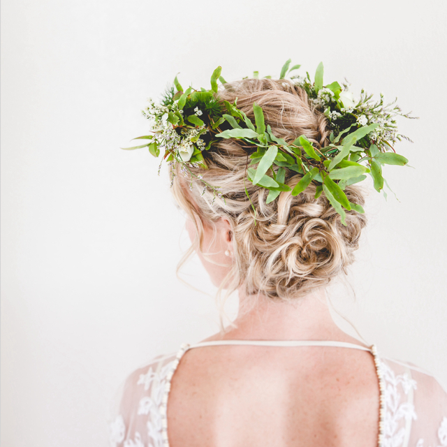Jenna's wedding updo. Hair Laurel Stratford. MUA Suzy Poole.