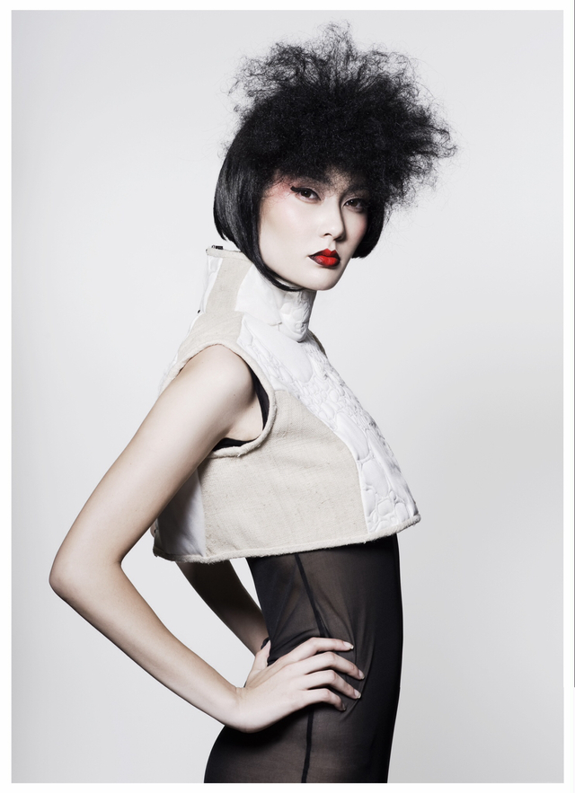 HAIR- Josh Angell PHOTOGRAPHER - Jessica Sim MAKEUP- kei kei  MODEL- red11