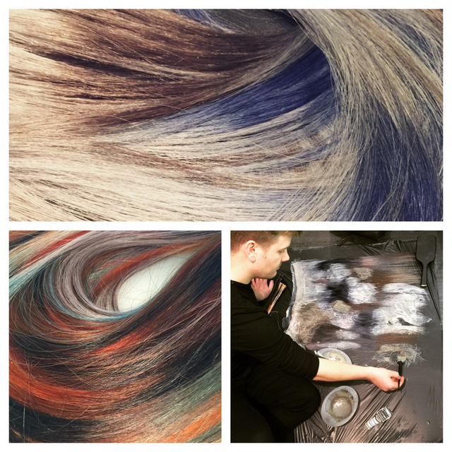 Piece work on Balmain wefts. Colour by Clayde Baumann