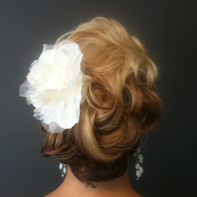 Vintage inspired bridal up-do