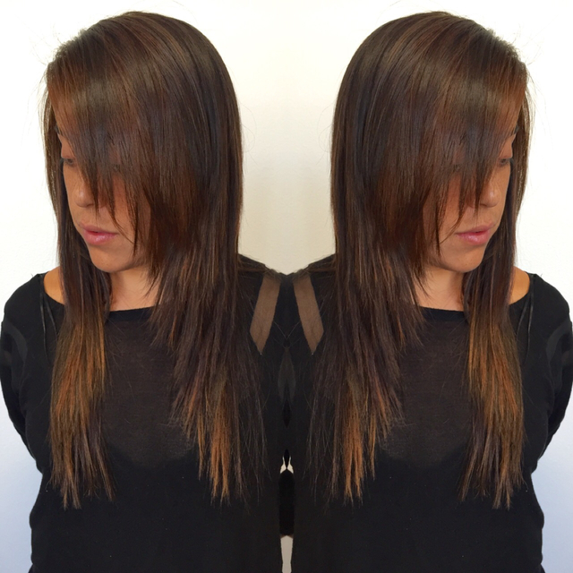 Balayage and textured cut