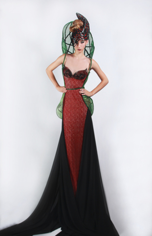 designs by candice wu.   hair and makeup by Kashmir.  Model is Savannah
