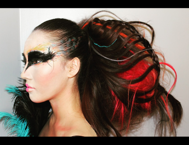 "bird" graffiti art inspired hair art