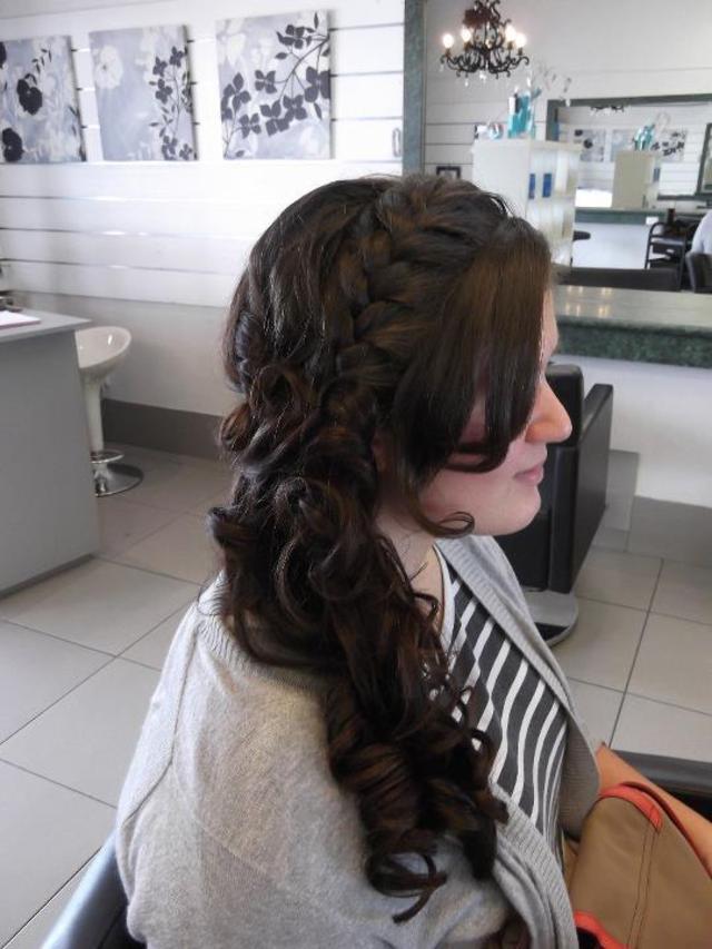 Side pony/ braid Formal