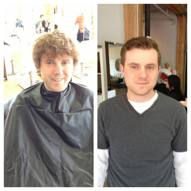 Before and After Mens Cut SUmmer 2013