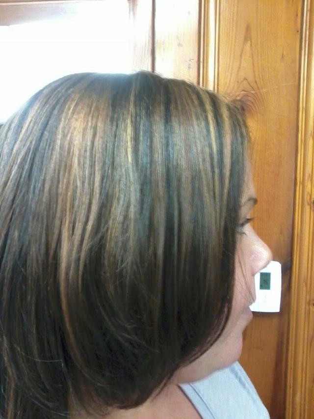a little warmth on the black hair