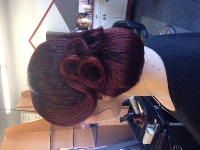 Bridal updo - red hair 