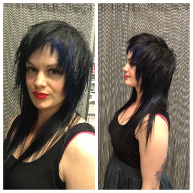 Raven Blue punk hair!