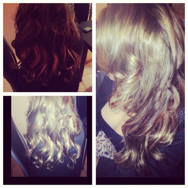 2 rows of sew ins (weave)