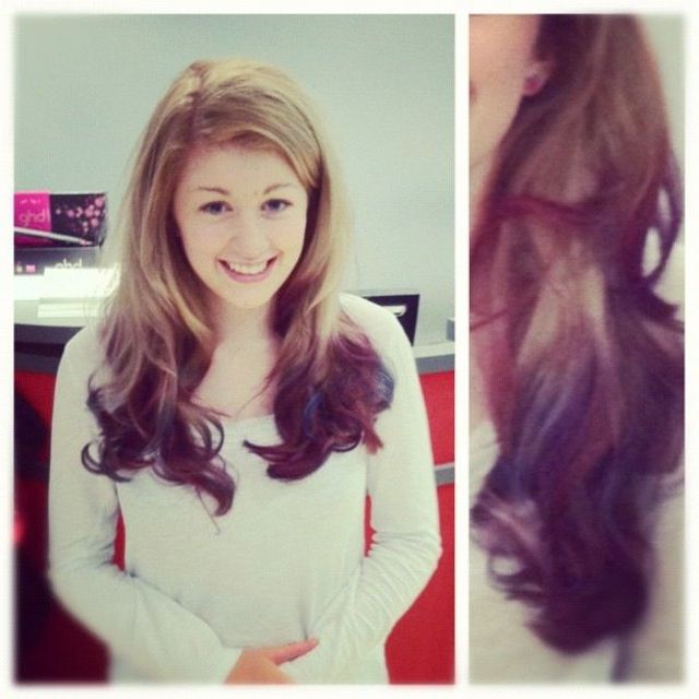 2012 dip dye color and styled