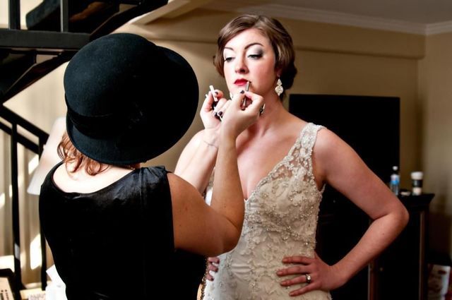 20s bridal hair and makeup