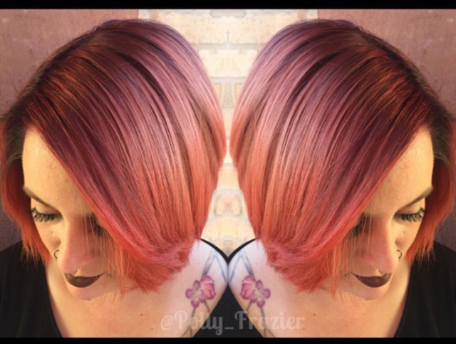 Violet to pink melt