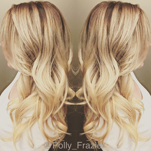 Painted with 40 volume Joico cream bleach and RoMaxx no heat, shampooed lightly conditioned with RoZen no rinse and blown into the hair