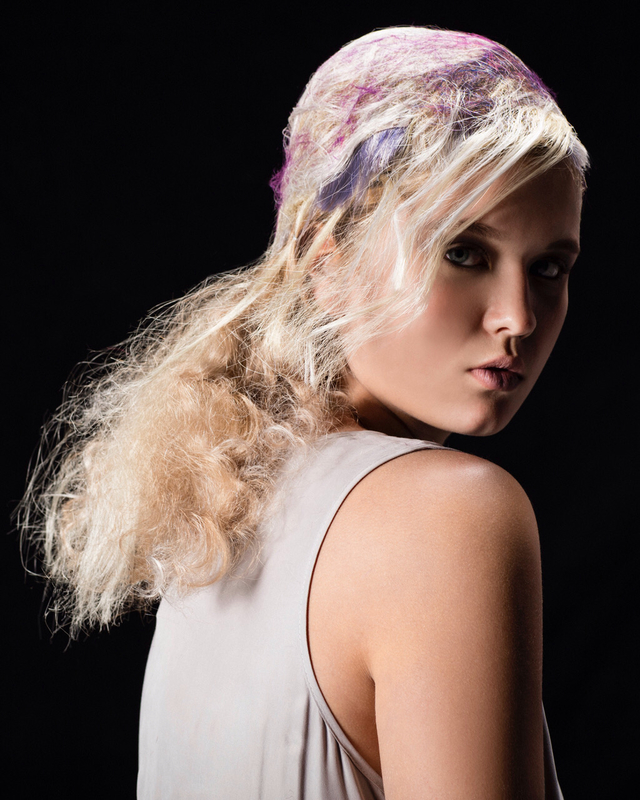 Tight wig cap pastel color marbled texture 