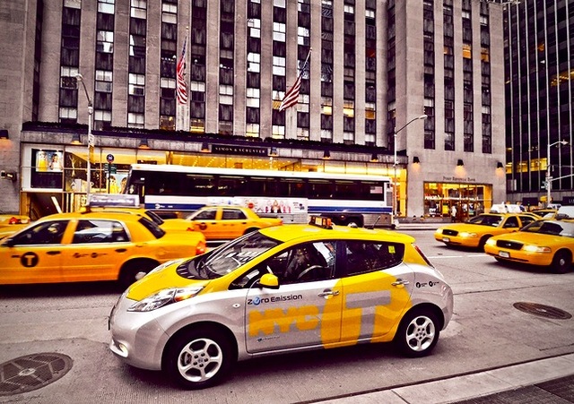 New York City Nissan Leaf Taxis