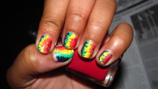 my tie dye nails :) 