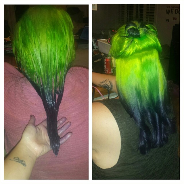 Neon green pravana 