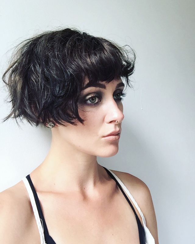 Dark rich textured hair