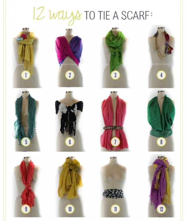 12 Ways to Tie a Scarf