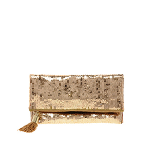 ASOS Foldover Sequin Clutch Bag