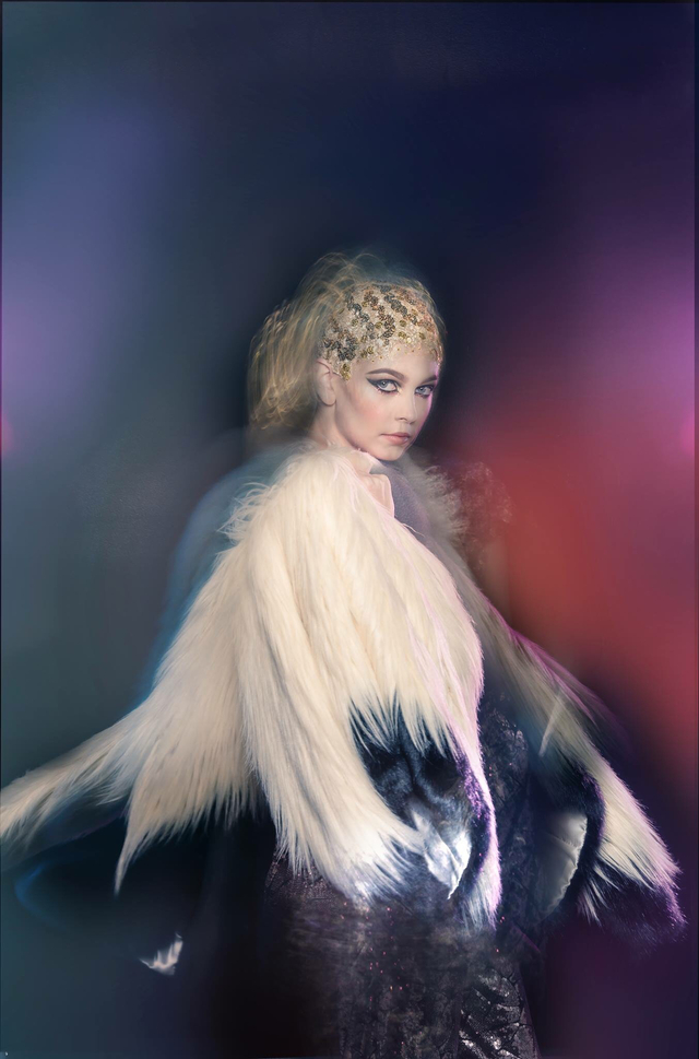 Sequinned skull cap editorial 