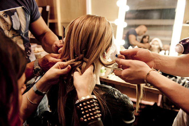Backstage at Christopher Esber MBFWA 2012
