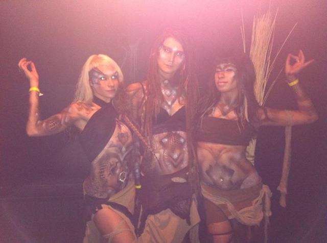 backstage at the wassabi collective dancers