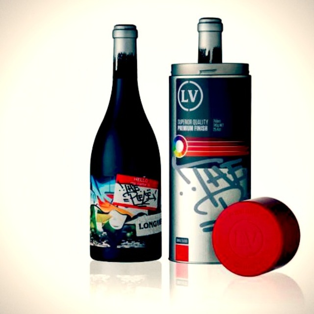 Graffiti wine bottle