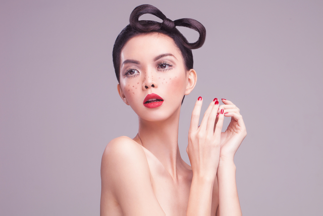 Preppy kitsch. Hair and makeup by Andrea Claire 