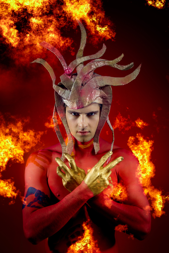 ELEMENTS  VEUX Magazine   Feb 2015/Issue 22: Fire & Ice    Photography: Goldsmith Photography   Hair: Matthew Tyldesley   Makeup: Isidro Valencia   Model: Harrison Pruitt (BMG Models)   BTS: Gary Barragan   Location: ThoughtFly Studios