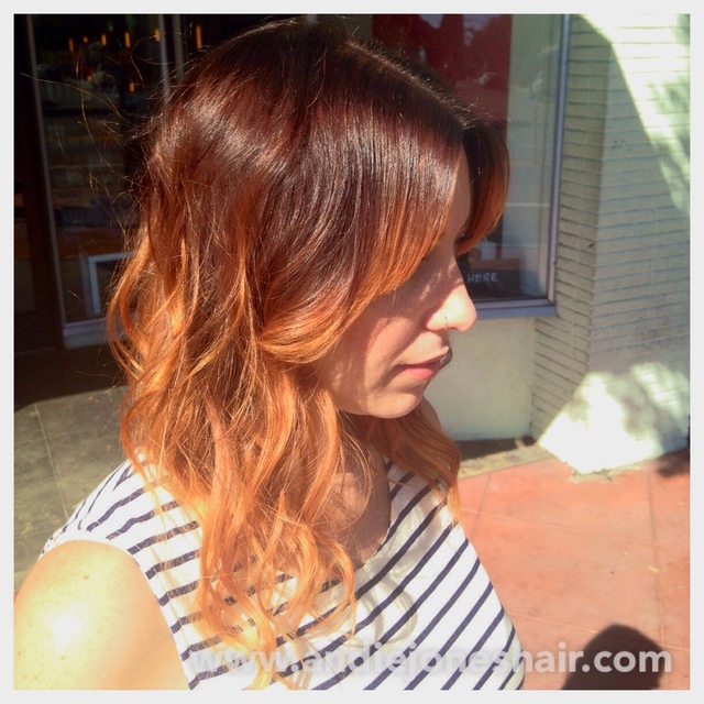 Balayage Peach Ombré. Andie Jones Hair. The Lab a Salon