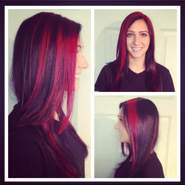 Vivid red color blocking