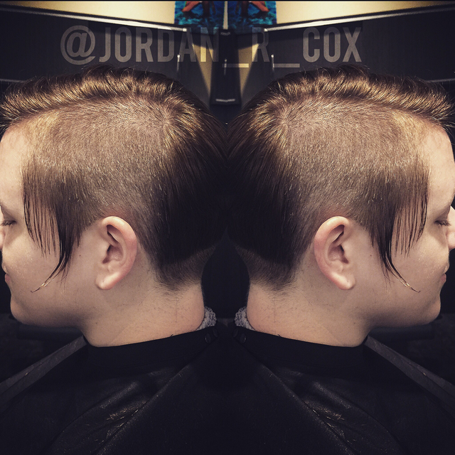 Disconnected pixie w/scissor over comb