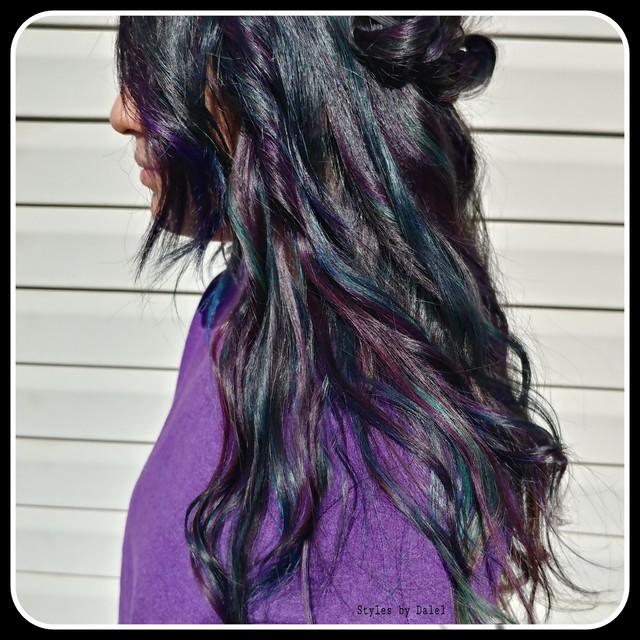 Teal & Purple on Canvas