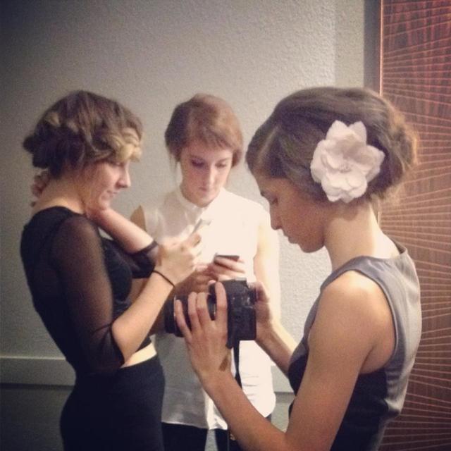 Models hanging out