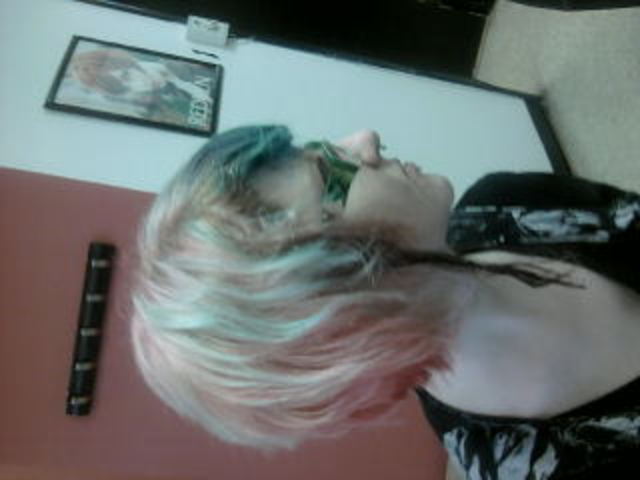 Short piece-y haircut