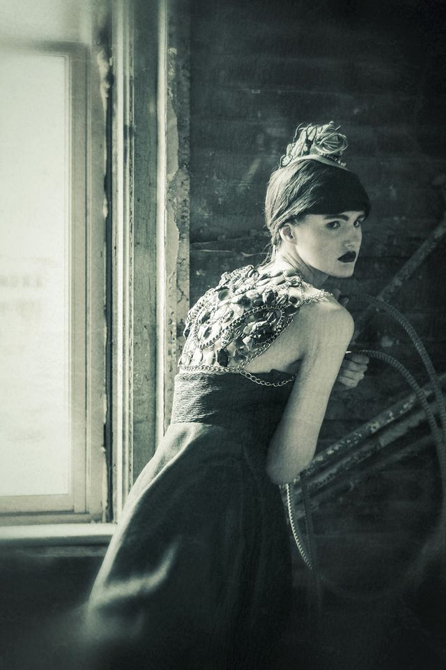 MODEL: ALEXANDRIA SERAFINI.  PHOTO BY BOB PACKERT.  HAIR BY KASHMIR.  MAKEUP BY JEREMY STONE AND NOEL MCKINNON.  JEWELRY BY HOUSE OF CACH.  CLOTHES BY CANDICE WU