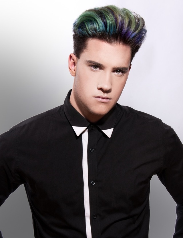 Oil slick pompadour