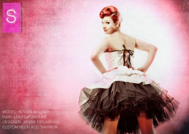 Model: Rowen Bellamy Designer: Janine Desjardins Fashion Hair: Leah LaFontaine Custom Necklace: Saffron