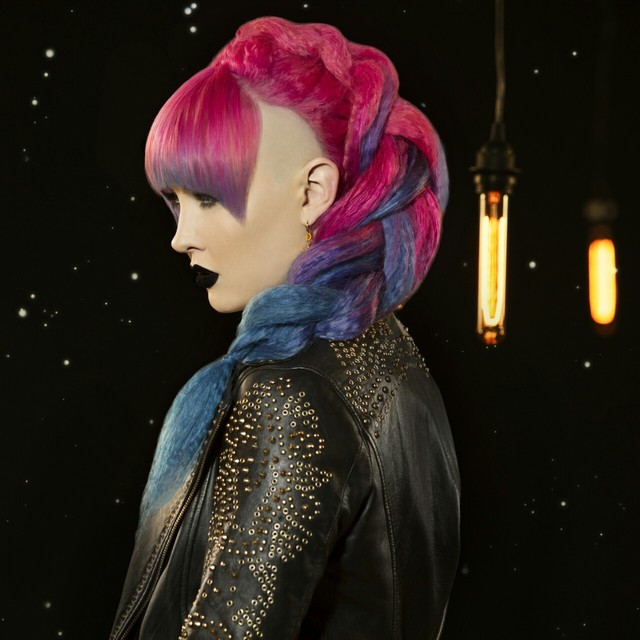 Unicorn inspired Lisa Frank hair @gartnerjames